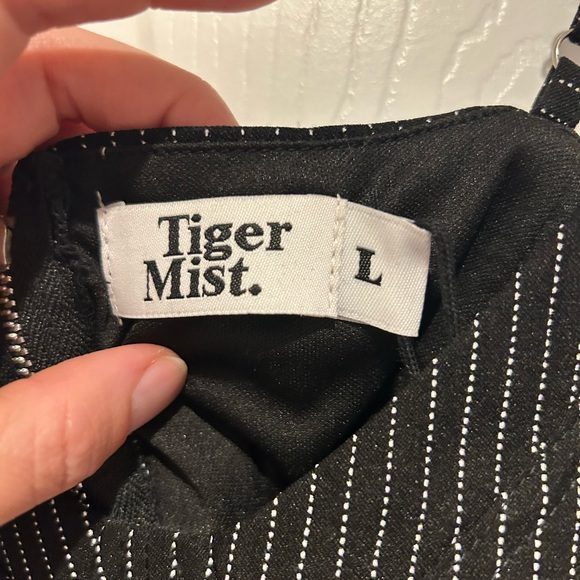 Tiger Mist Black and White Striped Crop Top - Picture 3 of 4